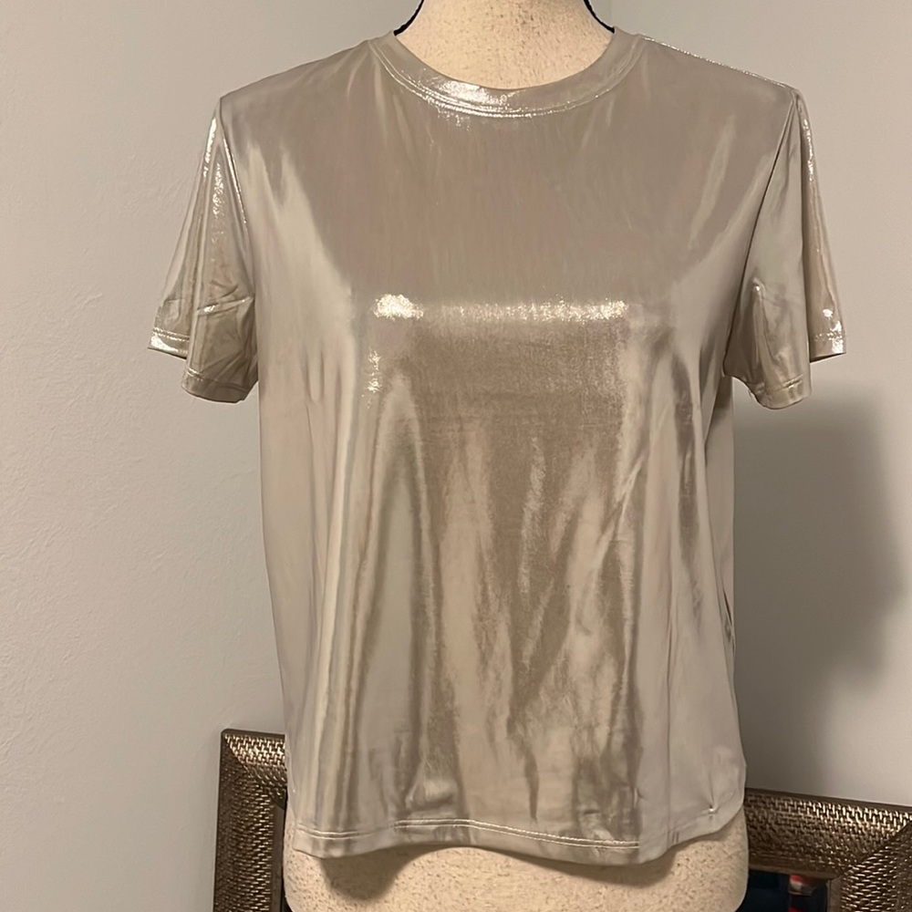 NWT BAILEY / 44 Cropped Silver T